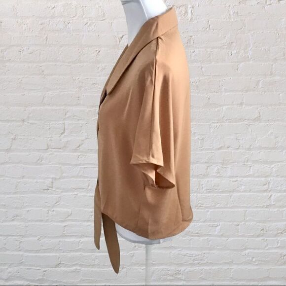 Ontwelfth Blouse with tie front NWOT Sz L - Picture 3 of 4